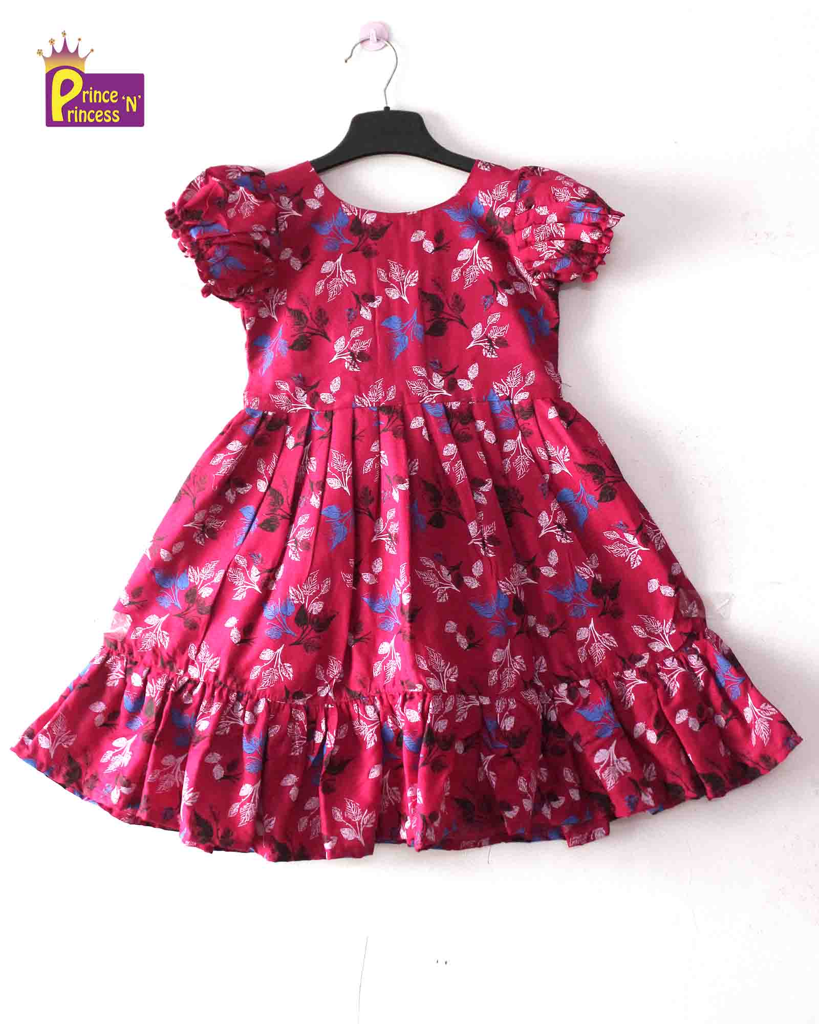 Pink Cotton Frock CF275 - Prince N Princess