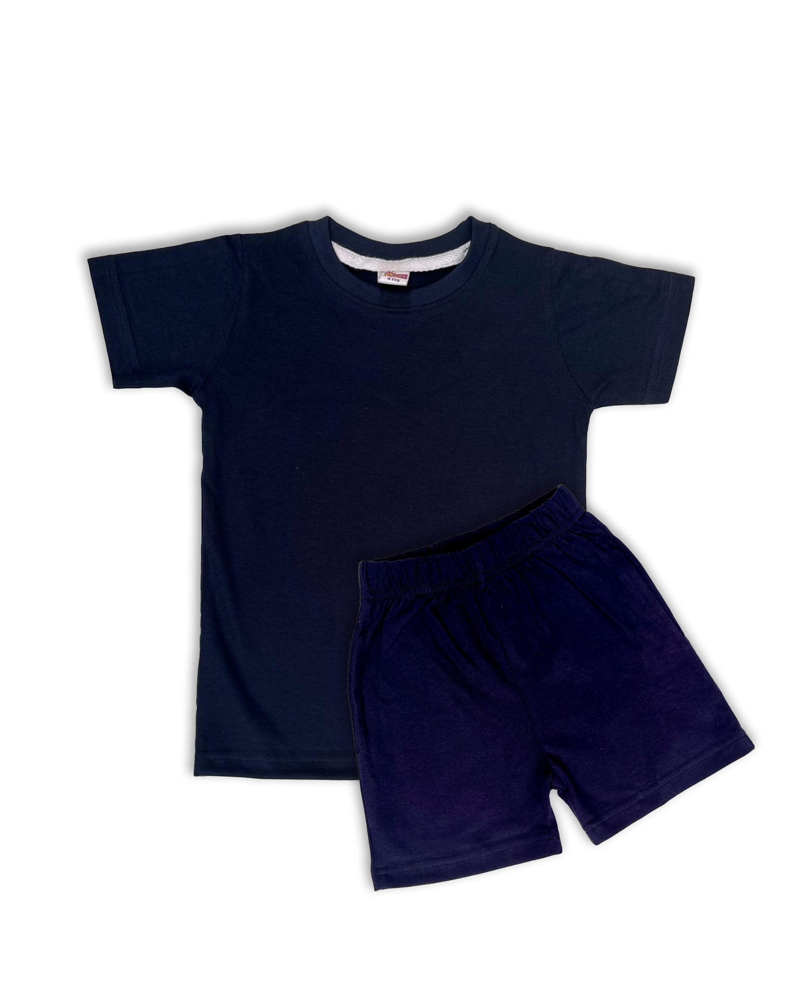 Plain T-Shirts & Shorts(Navy) KTS031 - Prince N Princess