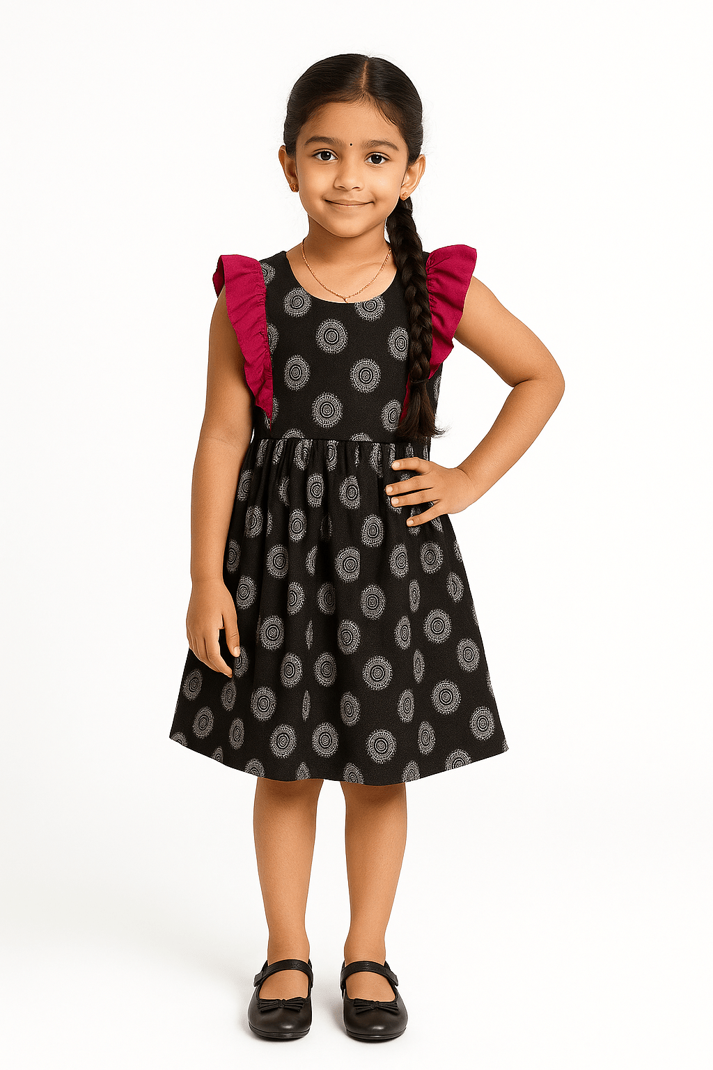 Prince N Princess Black Cotton Frock CF249 (Copy) - Prince N Princess