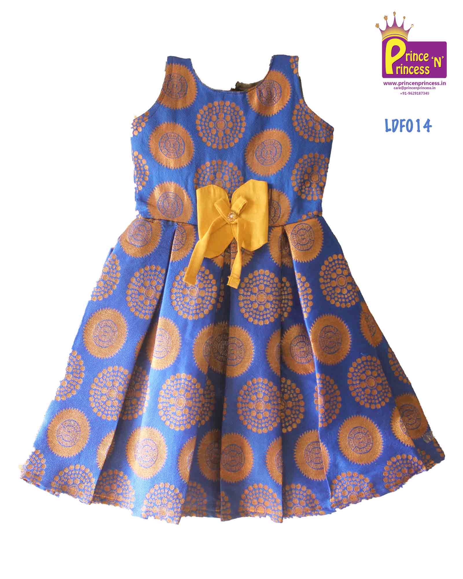 Prince N Princess Pepsi Blue Orange Gown LDF014 - Prince N Princess