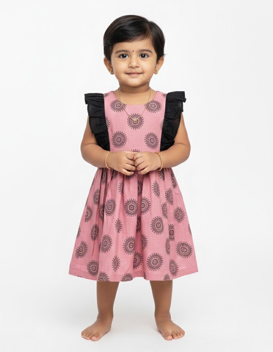 Prince N Princess Pink Cotton Frock CF197 - Prince N Princess