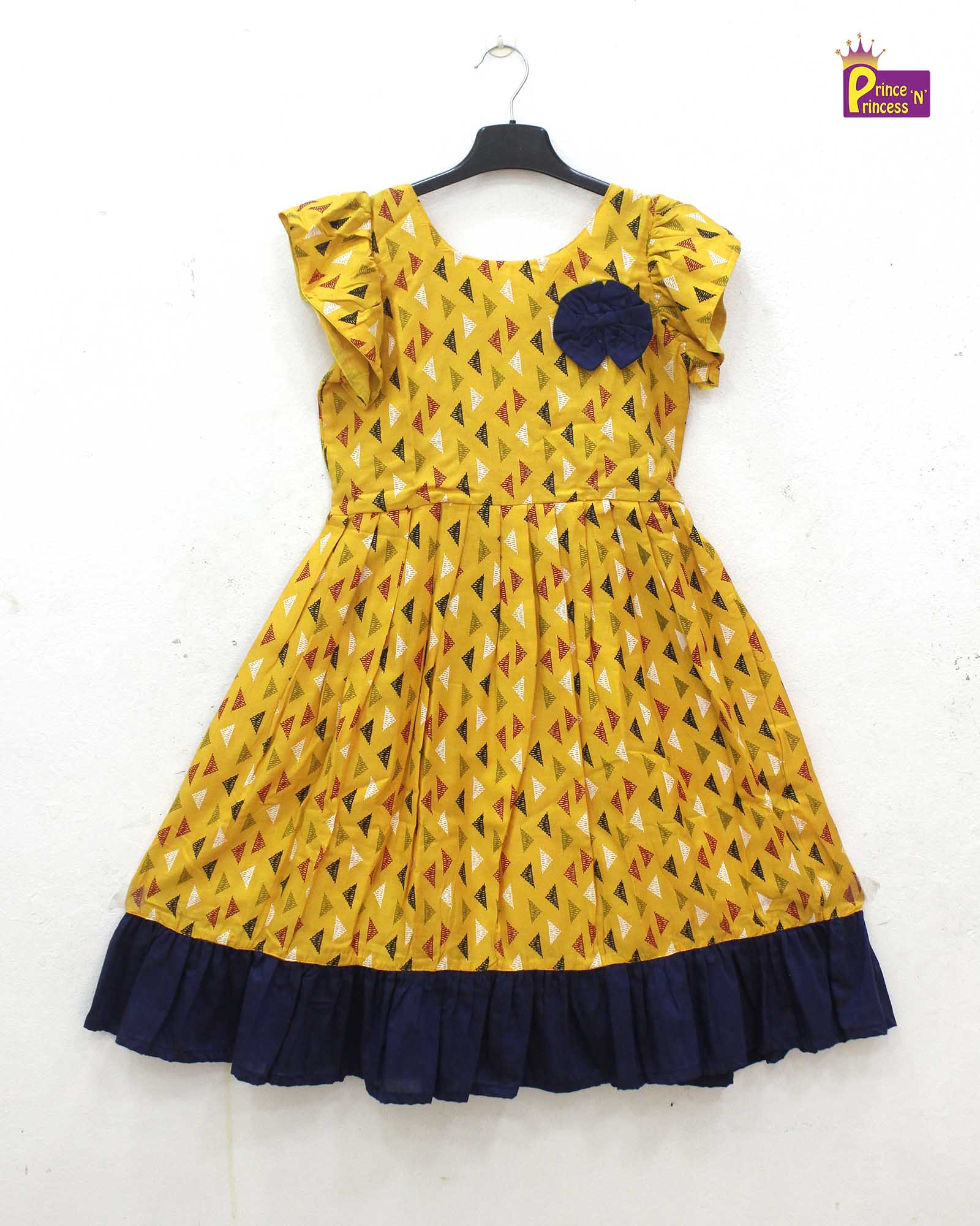 Prince N Princess Yellow Cotton Frock CF225 - Prince N Princess