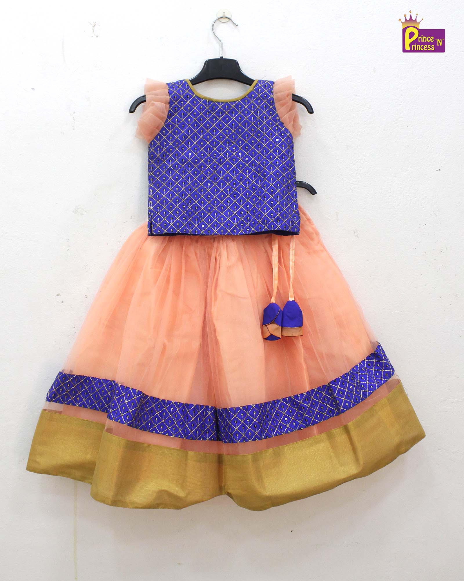 peach and purple combination dress Peach and Purple Colour Combination Dress