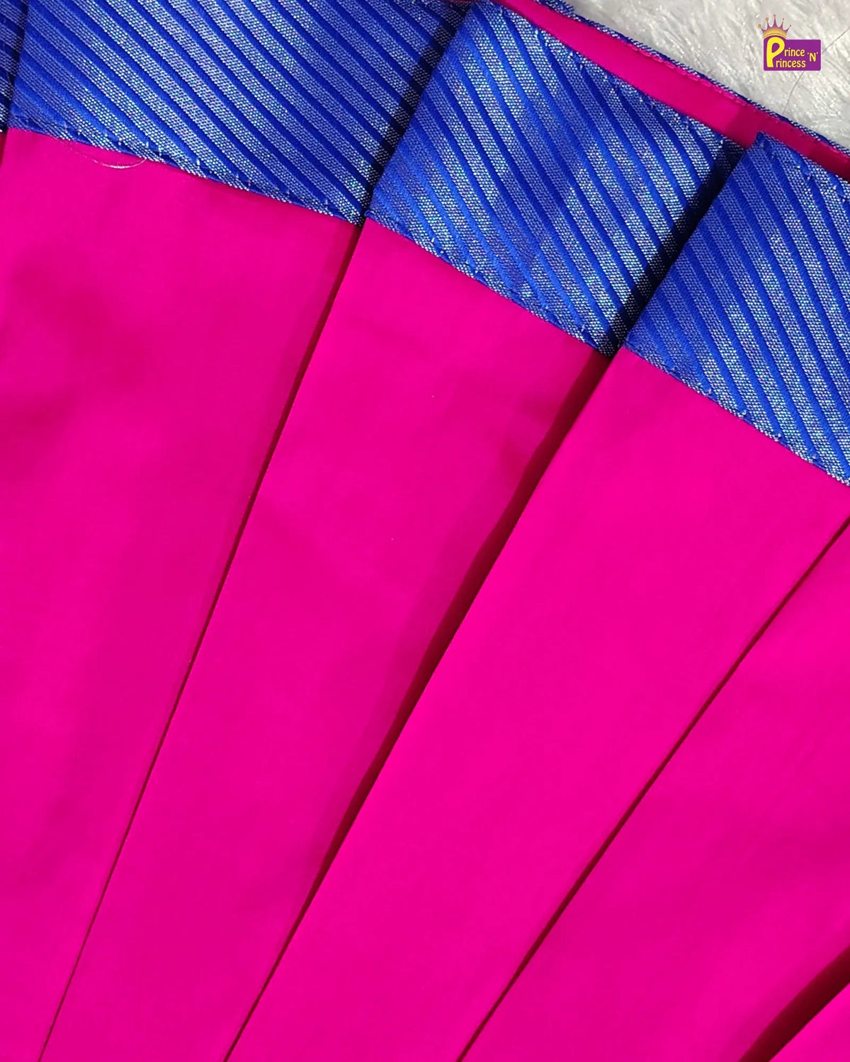Rani Pink Raw Silk Newborn Lakshana Frock - First Outing Wear LF2087 for kids festival wear