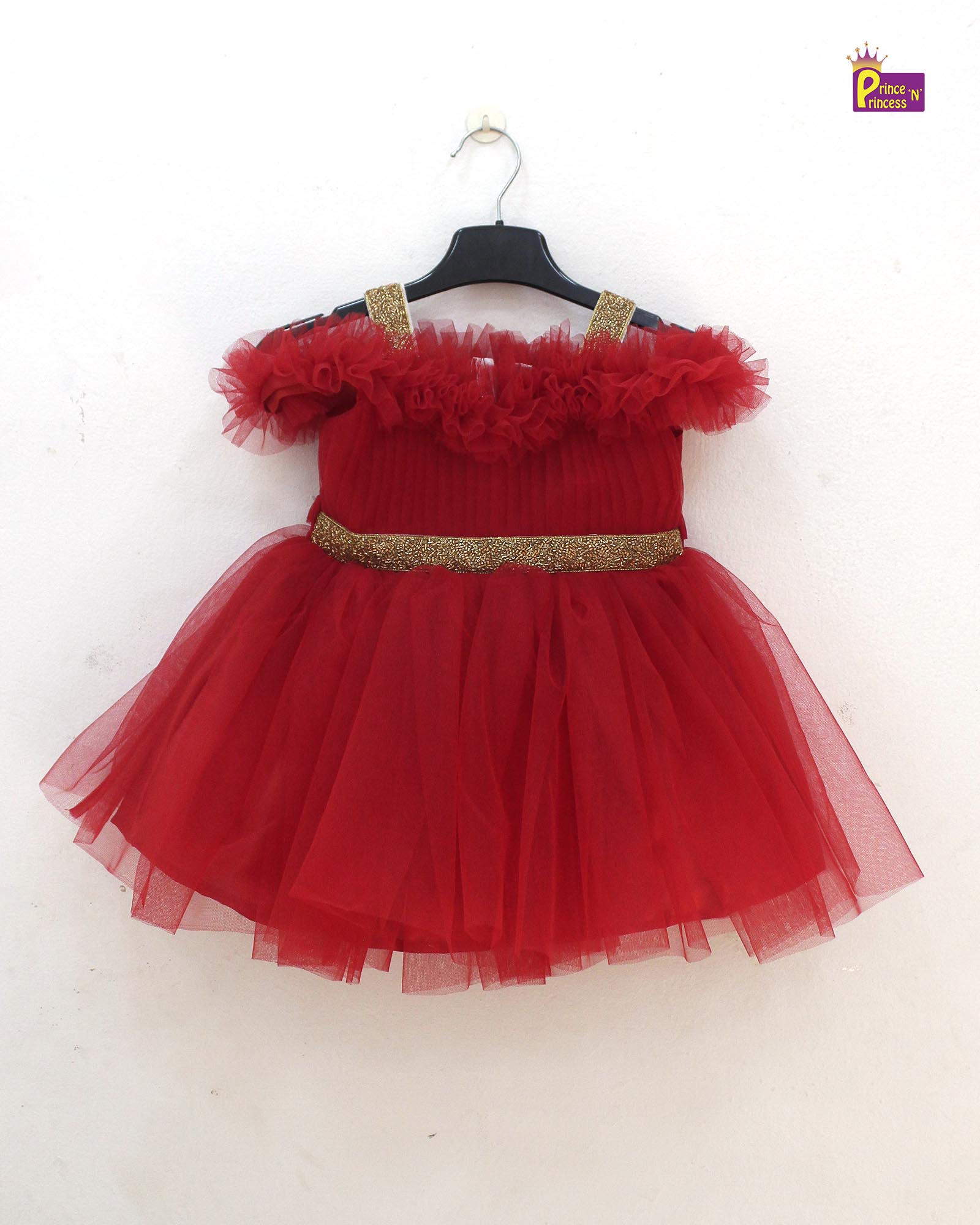 Red Kids Birthday Frock LDF363 - Prince N Princess