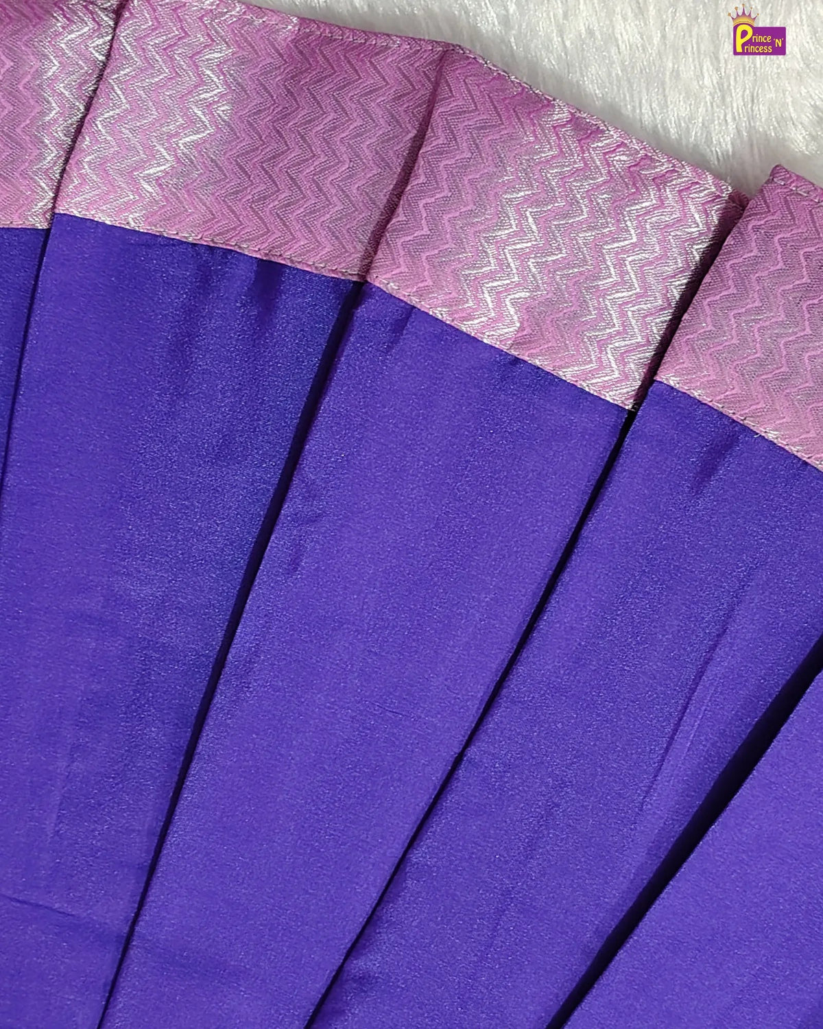 Royal Purple Raw Silk Newborn Lakshana Frock - Light Silk Dress LF2089 for kids festival wear
