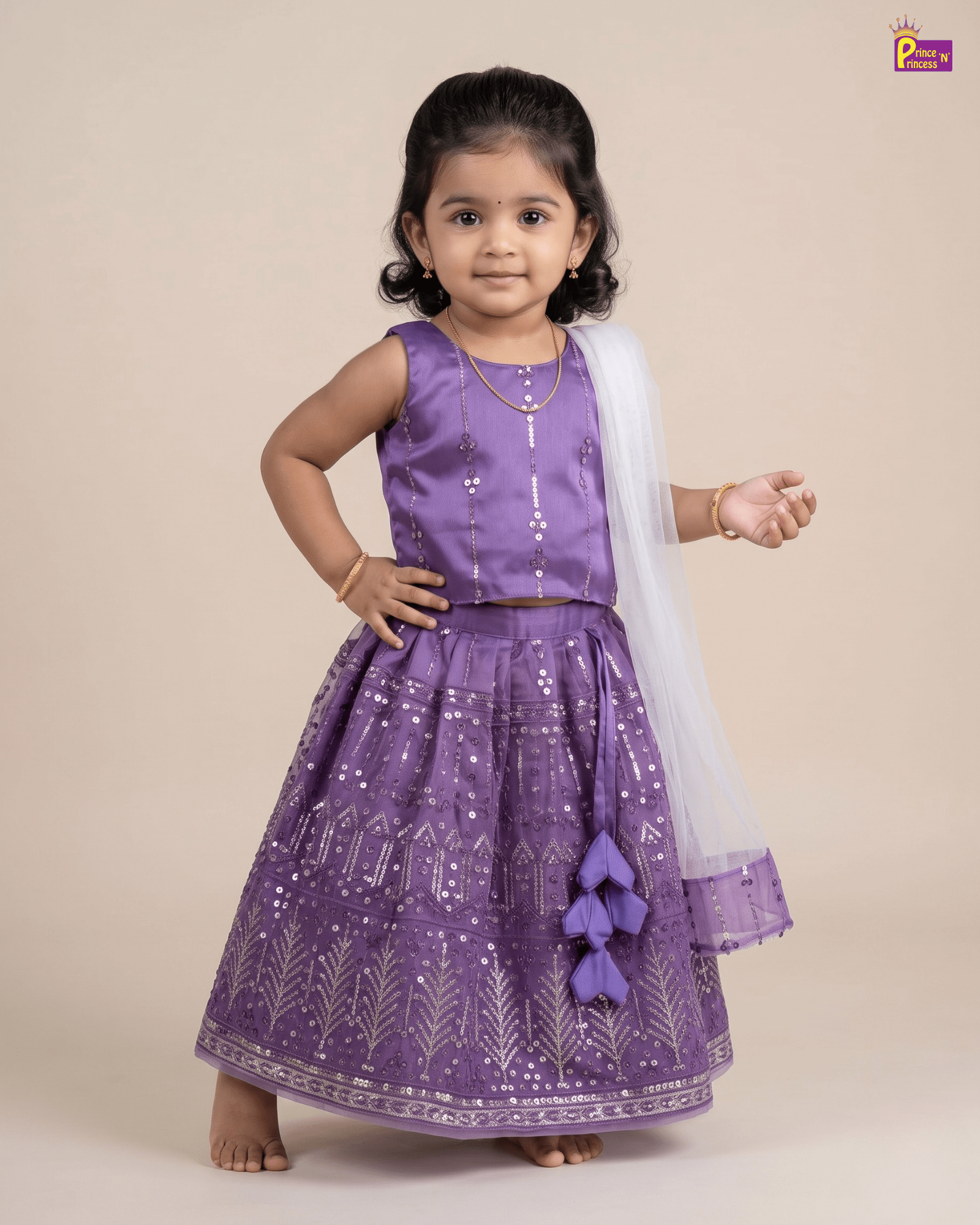 Royal Purple Sequin Lehenga Choli for Girls | Party & Festive Wear LC203 for kids festival wear