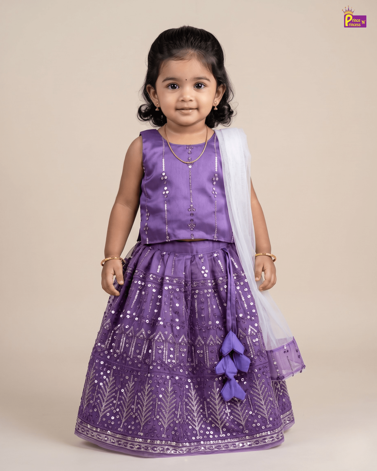 Royal Purple Sequin Lehenga Choli for Girls | Party & Festive Wear LC203 for kids festival wear