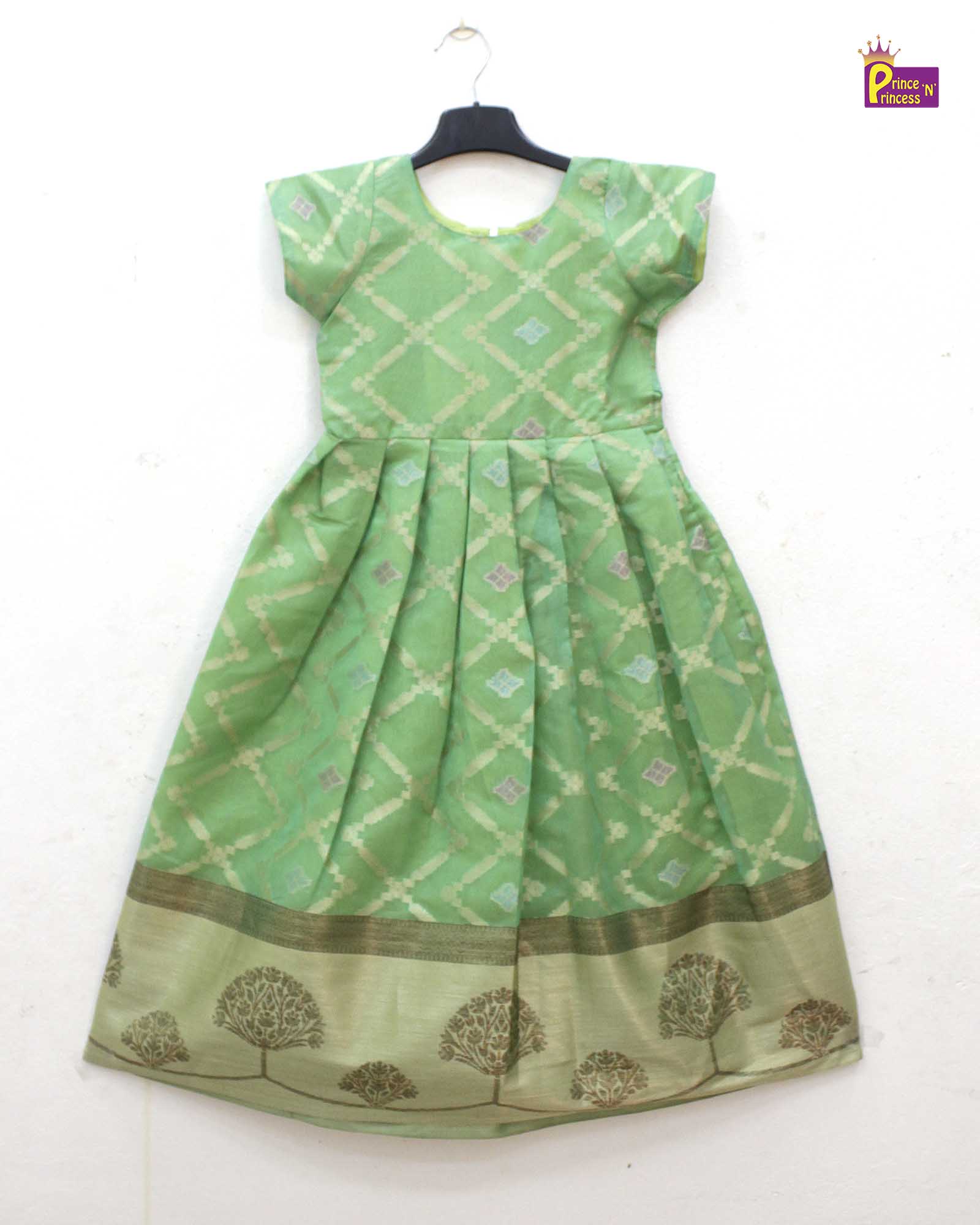 Traditional Green Maroon Coat Gown PG552 - Prince N Princess