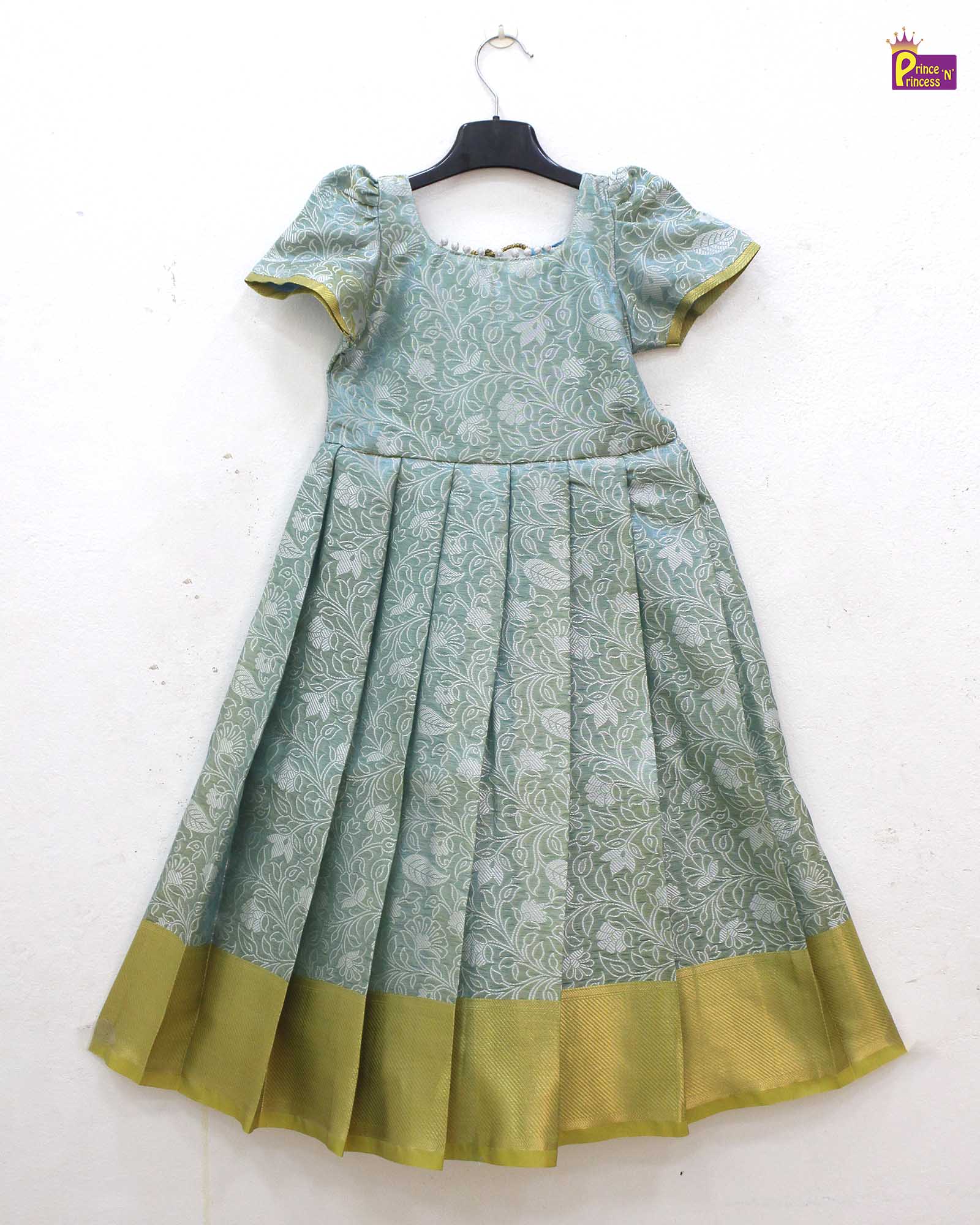 Traditional Sky Blue Long gown with hip belt PG550 - Prince N Princess