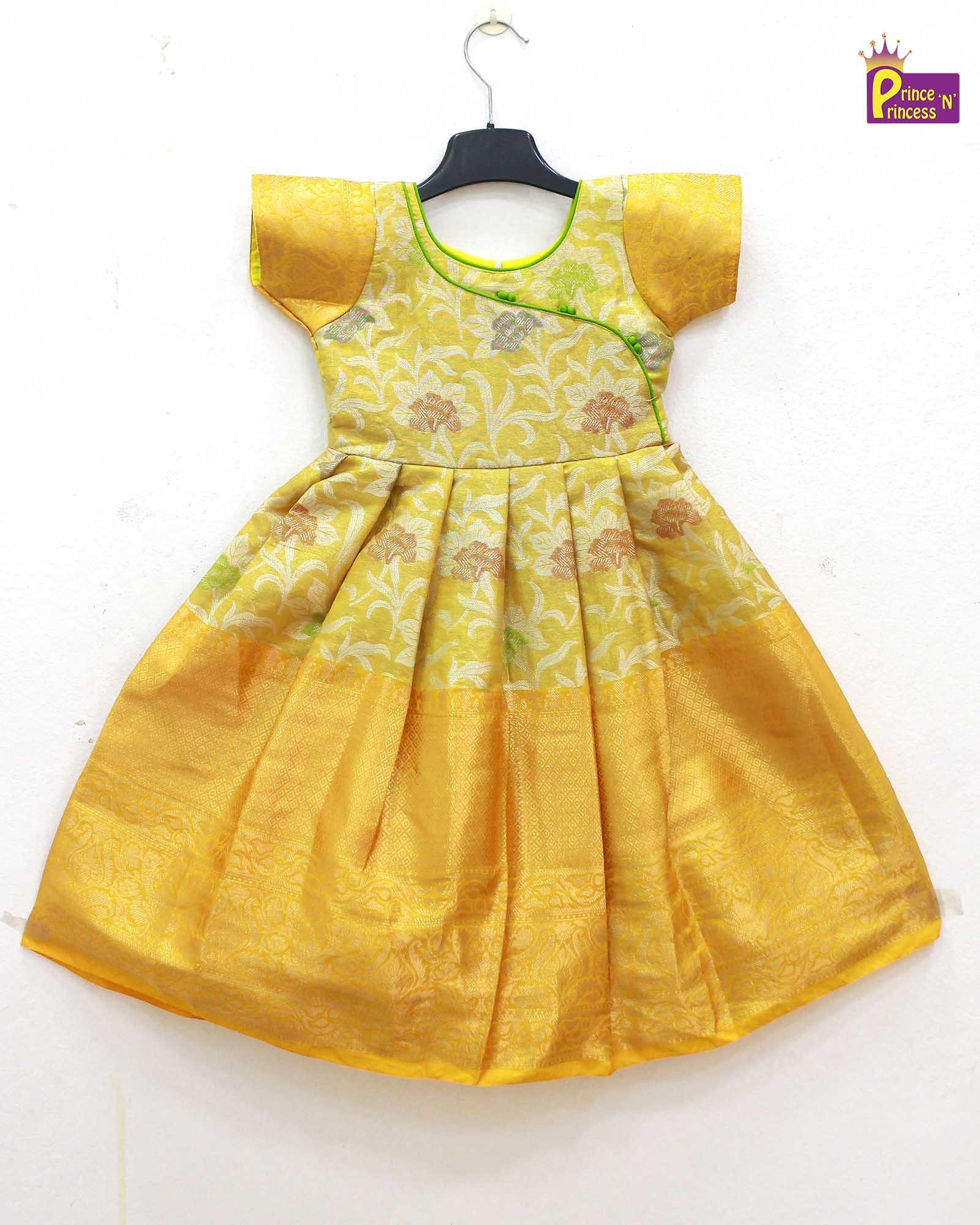 Traditional Yellow Long gown PG494 - Prince N Princess
