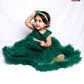 Kids Green Grand Ruffle Birthday Gown BG089
