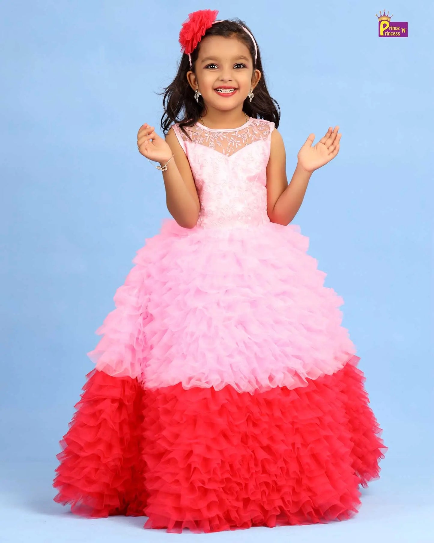 Pink and Pink Grand Birthday Gown