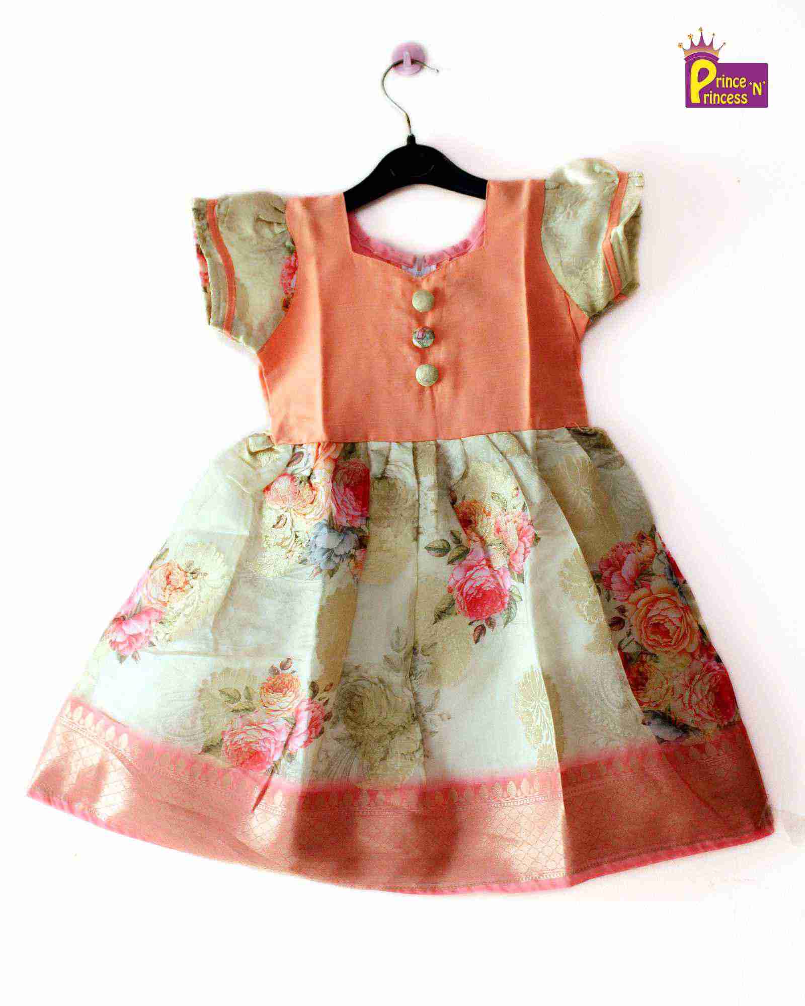 Baby Girls Power Pink and Powder Blue Banarasi Silk Frock/ Kids Luxury Frock  for Parties - Etsy