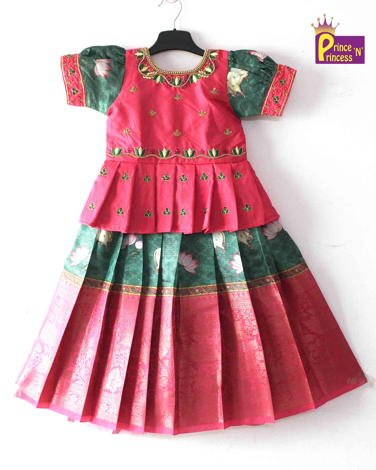 Kalamkari hot sale pavadai designs