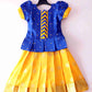 Blue And Yellow Traditional Pattu Pavadai PPP1246